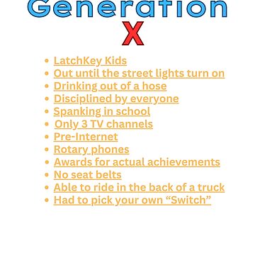 Artwork thumbnail, Generation X Life List 1 by Joecool68