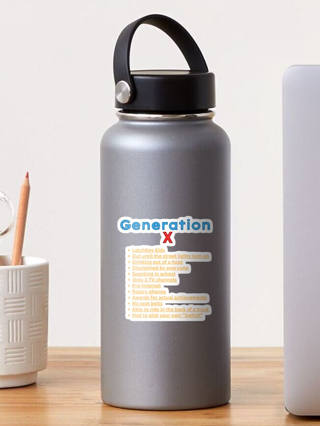 Thumbnail 1 of 3, Sticker, Generation X Life List 1 designed and sold by Joecool68.