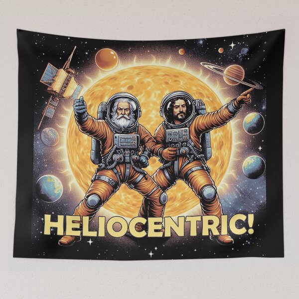 Item preview, Heliocentric! Sol Mates Copernicus and Galileo designed and sold by Spjutdotter.