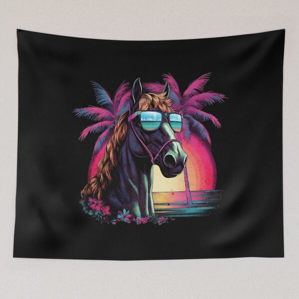 Item preview, Retro Wave Appaloosa Horse Good Vibes designed and sold by RedDesignSyc.