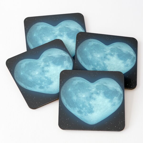 Item preview, cyan cute full moon heart cyber core aesthetic blue  designed and sold by Kayochine.
