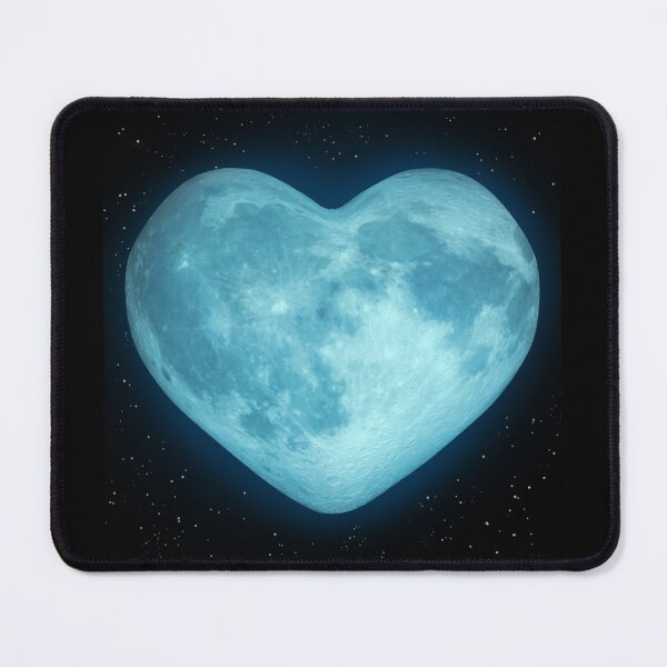 Item preview, cyan cute full moon heart cyber core aesthetic blue designed and sold by Kayochine.