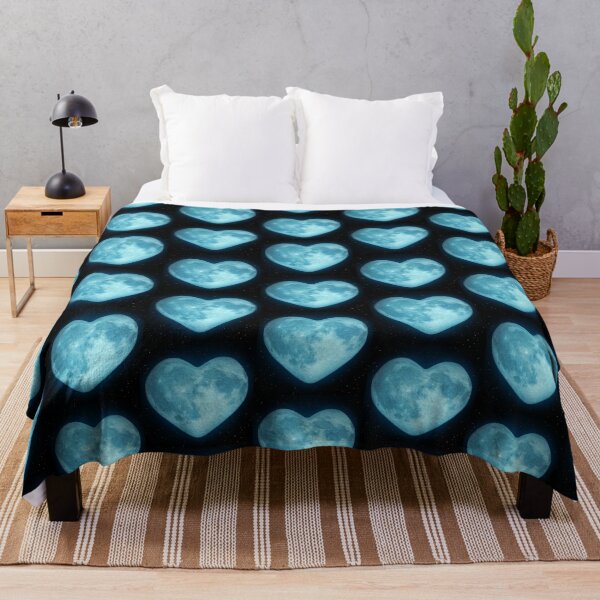 Item preview, cyan cute full moon heart cyber core aesthetic blue  designed and sold by Kayochine.