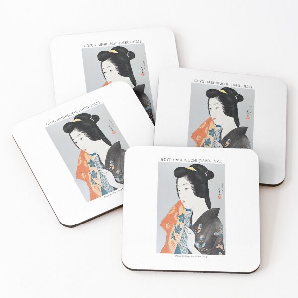 Item preview, Japanese woman holding her towel - Goyō Hashiguchi designed and sold by MagaliC.