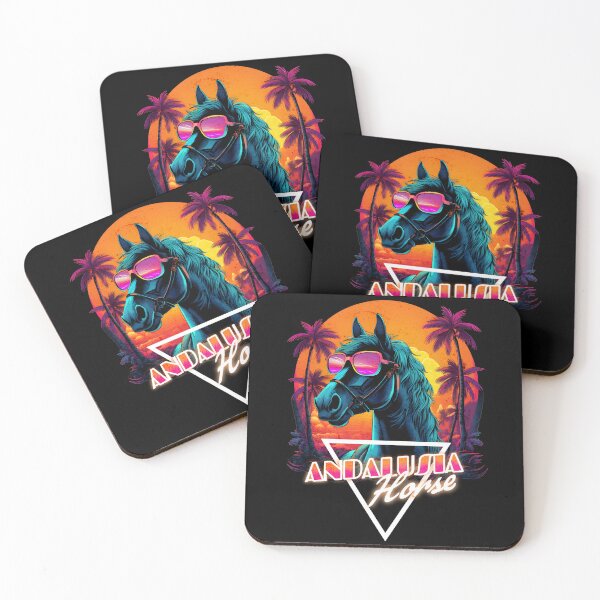 Item preview, Retro Wave Andalusia Horse Vibes designed and sold by RedDesignSyc.