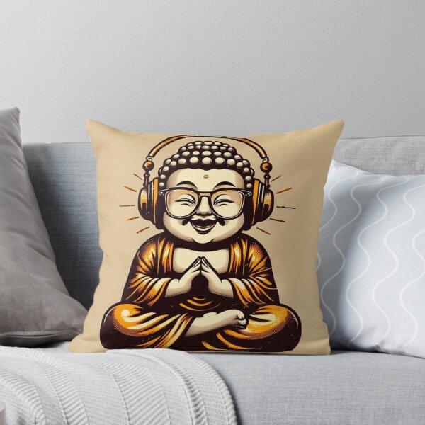 Item preview, Buddha wearing headphones designed and sold by Crisfloresarts.