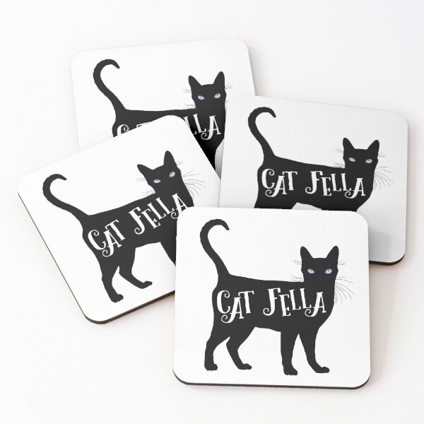 Item preview, Cat Fella in Black Cat Silhouette Blue Eyes designed and sold by Carleah Unique.