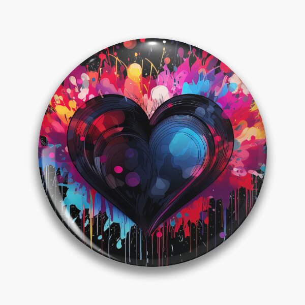 Item preview, artistic watercolor heart dropping paint designed and sold by artyficial-.