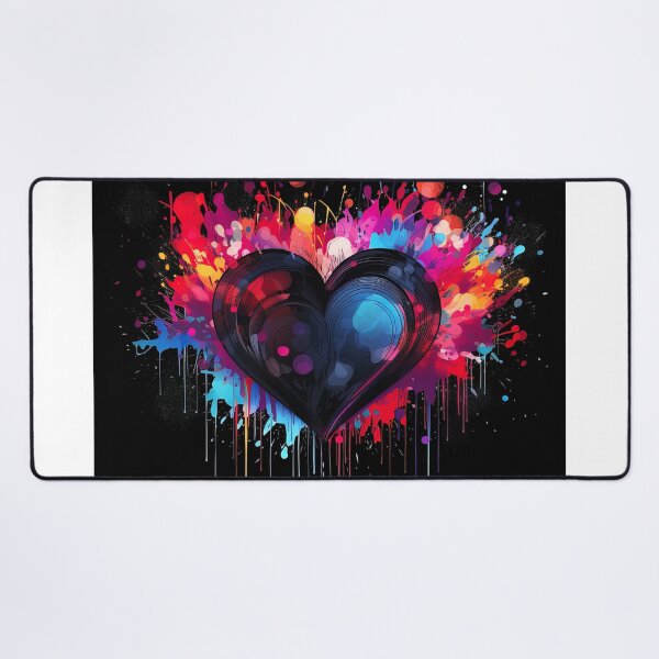 Item preview, artistic watercolor heart dropping paint designed and sold by artyficial-.
