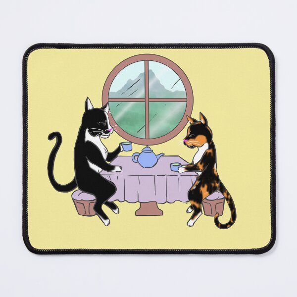 Item preview, Tuxedo and Calico Taking Tea designed and sold by CaptainSunshine.