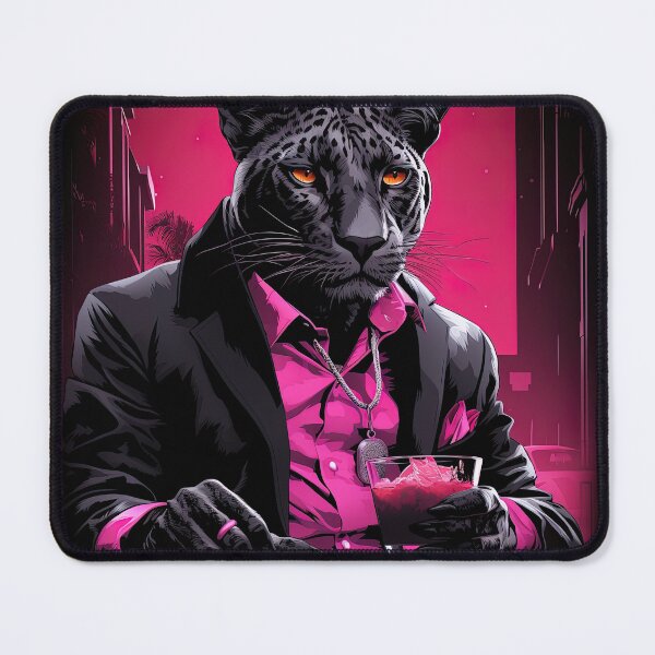 Item preview, classy pink leopard drinking designed and sold by artyficial-.