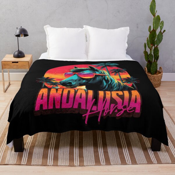 Item preview, Retro Wave Andalusia Horse Miami designed and sold by RedDesignSyc.