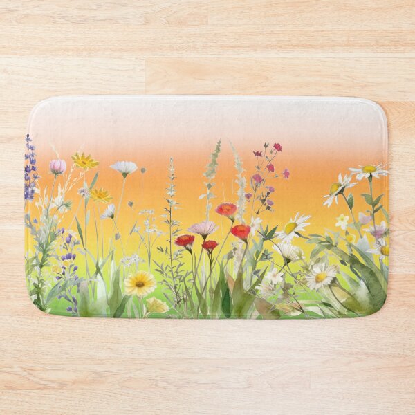 Item preview, Summerbreeze and wild flowers on vibrant sky designed and sold by coloryourwings.