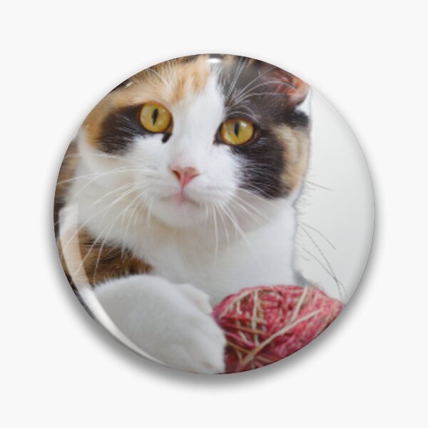 Item preview, bicolor cat Playing with a ball of wool designed and sold by WAJEDART.