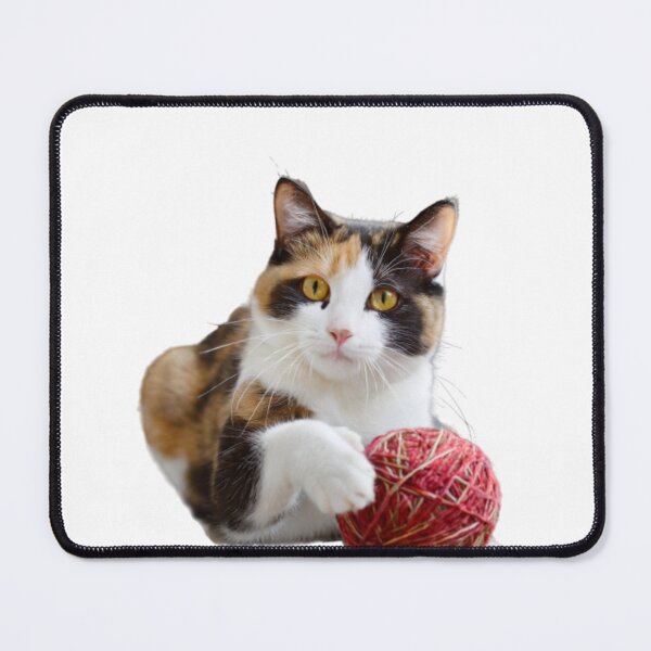 Item preview, bicolor cat Playing with a ball of wool designed and sold by WAJEDART.