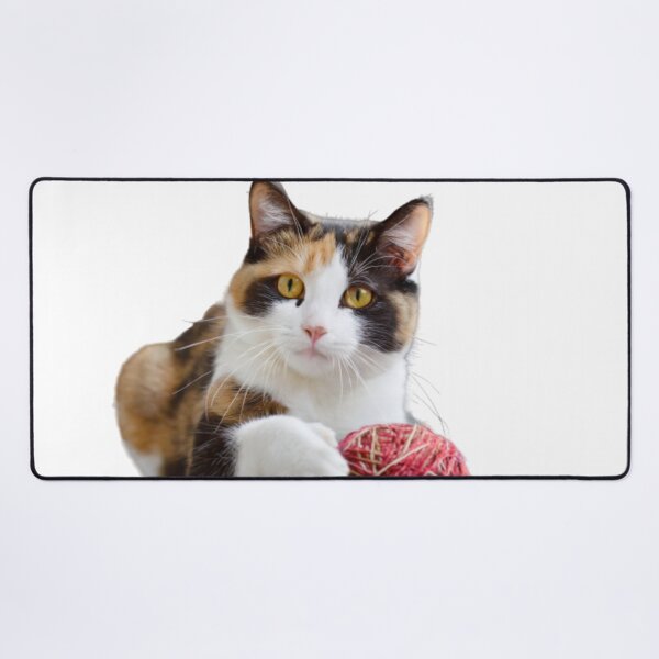 Item preview, bicolor cat Playing with a ball of wool designed and sold by WAJEDART.