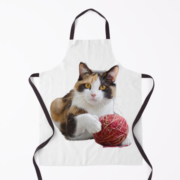 Item preview, bicolor cat Playing with a ball of wool designed and sold by WAJEDART.