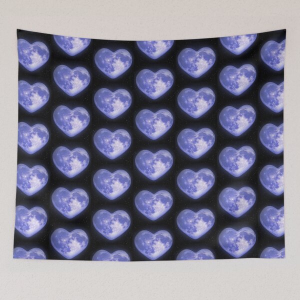 Item preview, Blue cute full moon heart cyber core aesthetic  designed and sold by Kayochine.