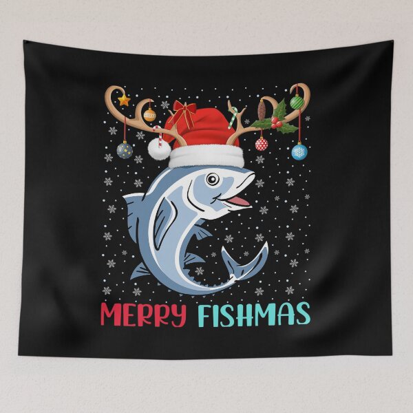 Item preview,  Merry Fishmas Santa Hat Christmas Vibes  designed and sold by Smix Pixels.