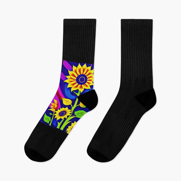 Item preview, Trippy sunflowers designed and sold by Flowerslaps.
