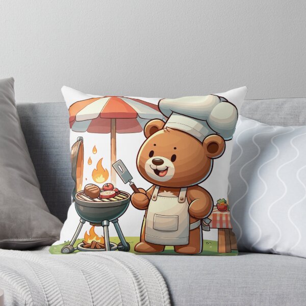 Item preview, Bear-B-Q the Grill Master Bear Barbecuing Bear designed and sold by divinedeco1925.