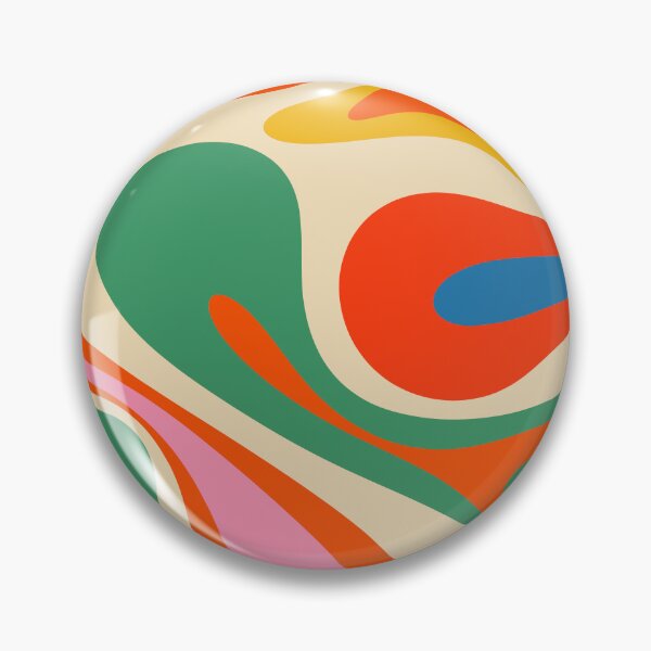Item preview, Mod Swirl Colorful Retro Abstract Pattern in Rainbow Pop Colours designed and sold by kierkegaard.