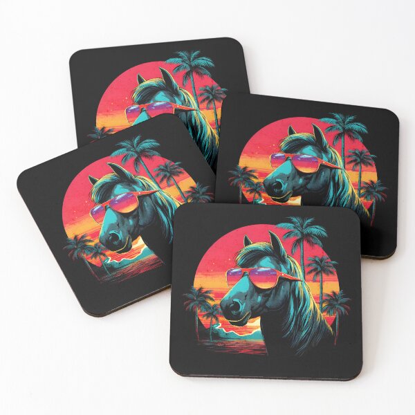 Item preview, Retro Wave Andalusia Horse Good Vibes designed and sold by RedDesignSyc.