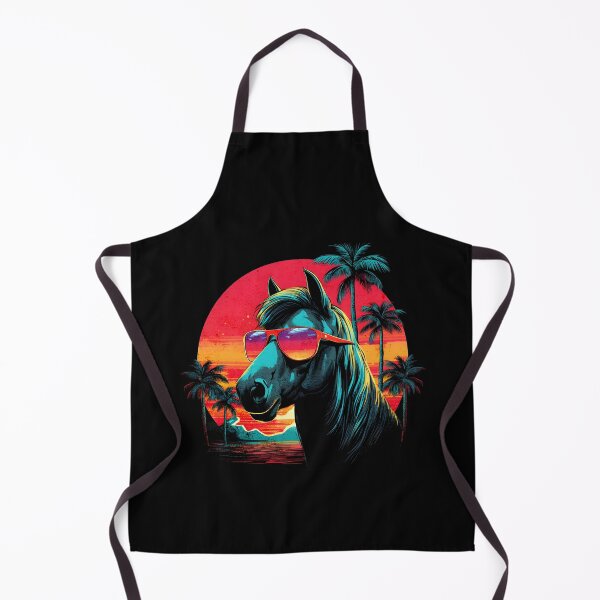 Item preview, Retro Wave Andalusia Horse Good Vibes designed and sold by RedDesignSyc.