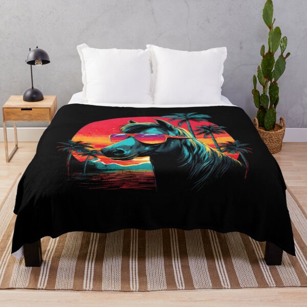 Item preview, Retro Wave Andalusia Horse Good Vibes designed and sold by RedDesignSyc.