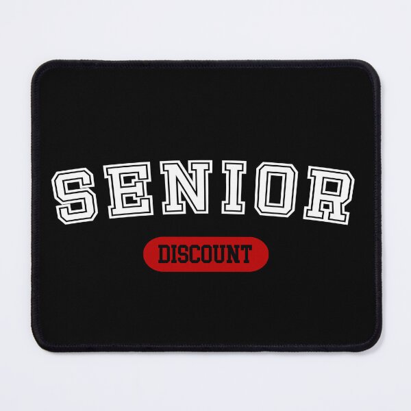 Item preview, Senior Discount - Fun Vintage College Typography designed and sold by CottonGarb.