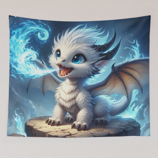 Item preview, The Enchantment of the Baby White Dragon designed and sold by autrouvetout.