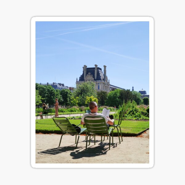 Item preview, A little reading in the Tuileries garden designed and sold by Khaled Ameur.