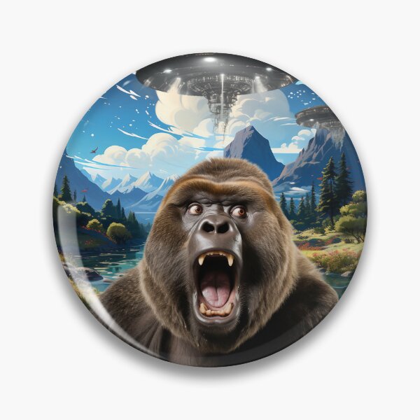 Item preview, Monkey Selfie with UFOs designed and sold by Master-Print.