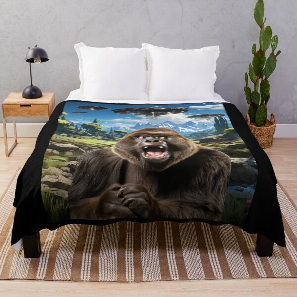 Item preview, Monkey Selfie with UFOs designed and sold by Master-Print.