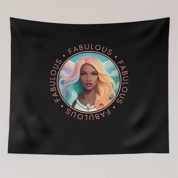 Item preview, Glam Woman Cloud Pink Fabulous Motivation Orange Circle  designed and sold by Melan Designs.