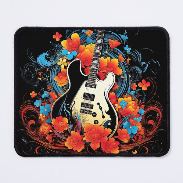 Item preview, guitar in flowers designed and sold by artyficial-.