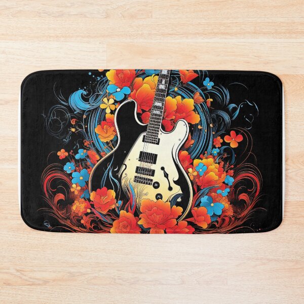 Item preview, guitar in flowers designed and sold by artyficial-.