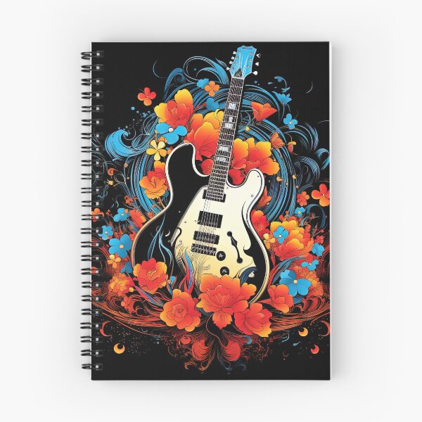 Item preview, guitar in flowers designed and sold by artyficial-.
