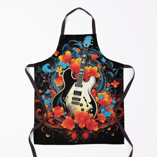 Item preview, guitar in flowers designed and sold by artyficial-.