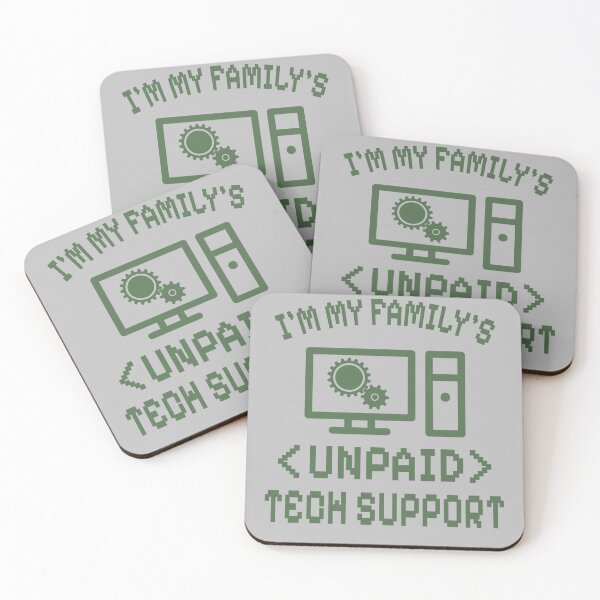 Item preview, I'm My Family's Unpaid Tech Support Funny Hacker Geek Computer Engineer  designed and sold by wtfbba.