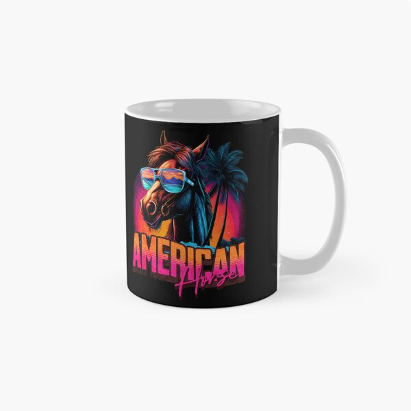 Item preview, Retro Wave American Horse Miami designed and sold by RedDesignSyc.