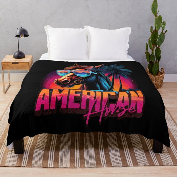 Item preview, Retro Wave American Horse Miami designed and sold by RedDesignSyc.