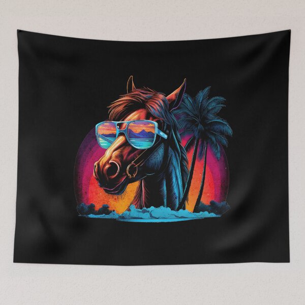 Item preview, Retro Wave American Horse Good Vibes designed and sold by RedDesignSyc.