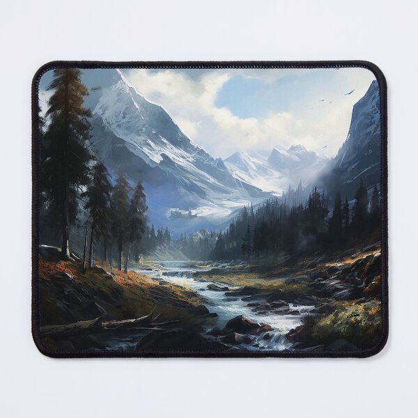 Item preview, Painting of a River through the forest designed and sold by ScorpiosGraphx.