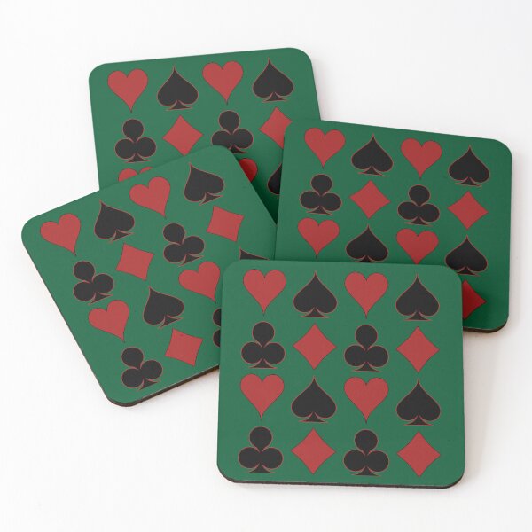 Item preview, Card Suits - Red and Black on Green designed and sold by Tree45.