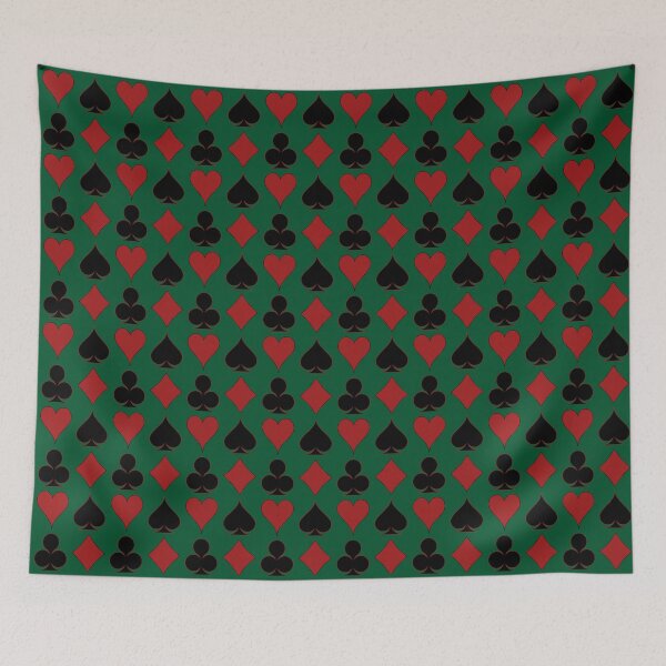 Item preview, Card Suits - Red and Black on Green designed and sold by Tree45.