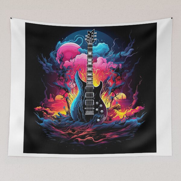 Item preview, metal guitar in a gloom world designed and sold by artyficial-.