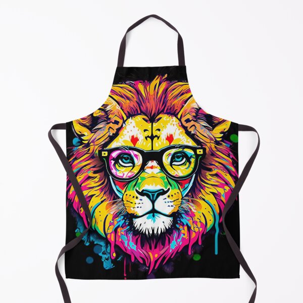 Item preview, Lion in glasses with paint splashes designed and sold by Crisfloresarts.