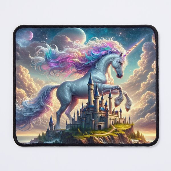 Item preview, Enchanted Realm: The Majestic Unicorn on Castle Island designed and sold by Cris888.