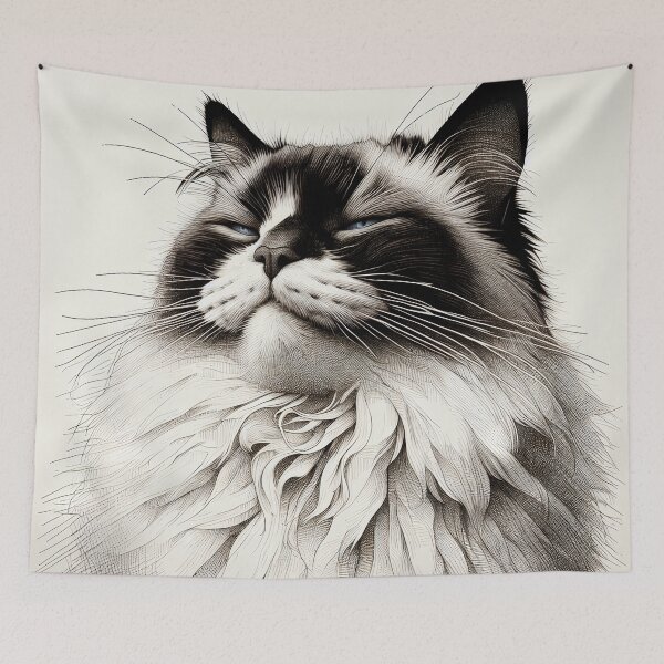 Item preview, Majestic Whiskered Delight in Sepia designed and sold by PictorialWhimsy.